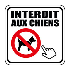 Wall Mural - Logo interdit aux chiens.