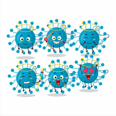 Poster - Bovine virus cartoon designs as a cute angel character