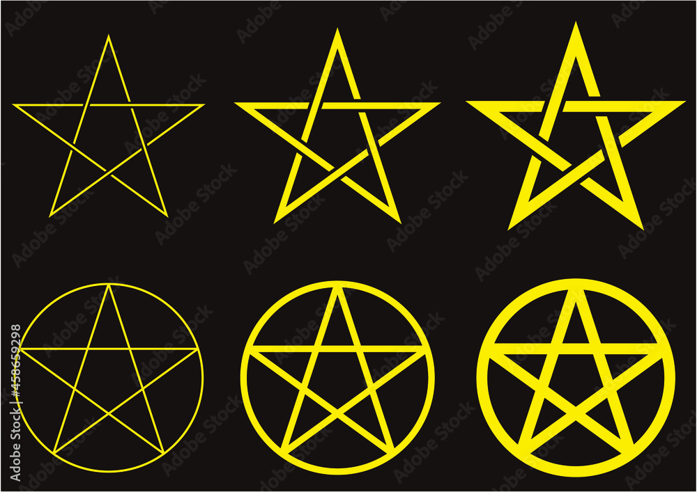 五芒星イメージ素材セット Stock Vector | Adobe Stock