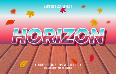 Wall Mural - text effect horizon gradient style autumn season background