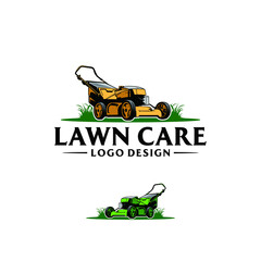 Wall Mural - lawn care - lawn mower isolated logo vector