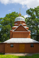 Wall Mural - View of the ancient wooden Church of the Holy Great Martyr Paraskeva in Drohobych. Ukraine 