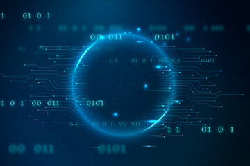 Futuristic global network technology vector