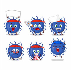 Poster - Mascot design style of substance virus character as an attractive supporter