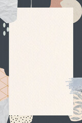 Wall Mural - Terrazzo frame on beige background vector
