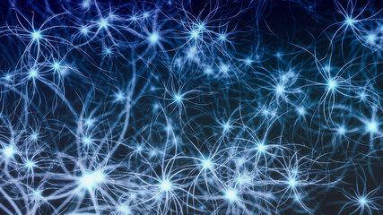 Wall Mural - abstract neural network background, concept of artificial intelligence, machine learning, big data (