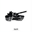 © OldWoolf - Tank silhouette. Vector illustraation. EPS10