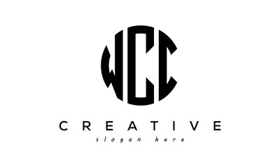 Letter WCC creative circle logo design vector