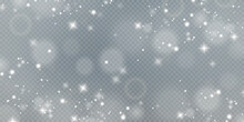Christmas Background. Powder PNG. Magic Shining White Dust. Fine, Shiny Dust Particles Fall Off Slightly. Fantastic Shimmer Effect.