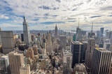 Fototapeta Miasta - New York City Manhattan midtown buildings skyline in September 2021