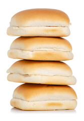 Wall Mural - hamburger burger buns on a white background