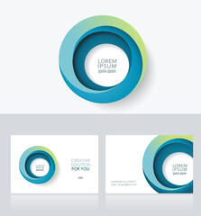 Wall Mural - Business cards Design.  Vector Template layout.