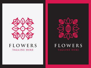 Sticker - Beautiful flower design Set Fancy Jewelry Fashion Logo concept icon. 