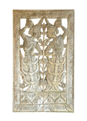 Sticker - antique carved pattern on wood, element of decor