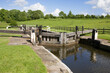 Greenberfield Top Lock No.44, near Barnoldswick, Leeds and Liverpool Canal, Lancashire, UK: the highest point on the Leeds & Liverpool.