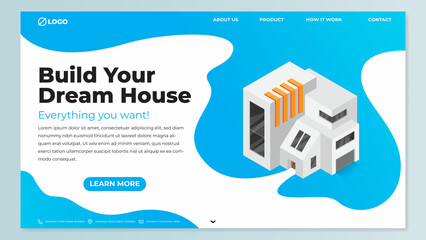 Wall Mural - Modern homepage design template with image placement
