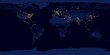 © Shuttericon - Earth night view from space, map with city lights satellite-based observations