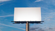 © RocknRoller Studios - Marketing Billboard. Blank Exterior Sign against a Sunset Sky. Design Template.