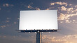 © RocknRoller Studios - Advertising Billboard. Empty Outdoor Sign against a Sunset Evening Sky. Design Template.