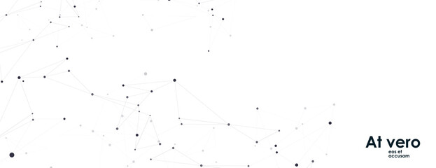 Abstract polygonal with connecting dots and lines. Connection science background. Global business concept biology pattern