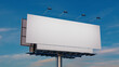 © RocknRoller Studios - Marketing Billboard. Blank Outdoor Sign against a Dusk Sky. Mockup Template.