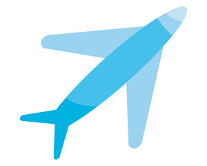 Sticker - blue airplane icon