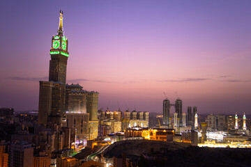 Wall Mural - Zam zam Tower or Clock Tower - Abraj Al Bait - Masjid Al Haram - 17 Sep 2021 , Mecca , Saudi Arabia 
