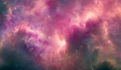 Wall Mural - Nebula #37 - High Resolution (13k) - Neon Sakura