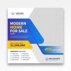 real estate house sale property business promotional social media post, instagram post, facebook pos