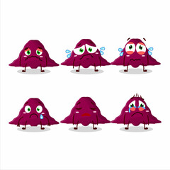 Sticker - Delta covirus cartoon character with sad expression