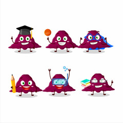 Wall Mural - School student of delta covirus cartoon character with various expressions