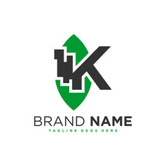 Sticker - health industry inspiration illustration logo with letter K