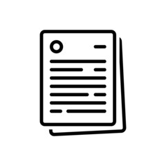 Black line icon for proposals