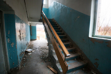 Wall Mural - dirty room in an abandoned building