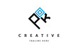 PK square two latter logo vector	