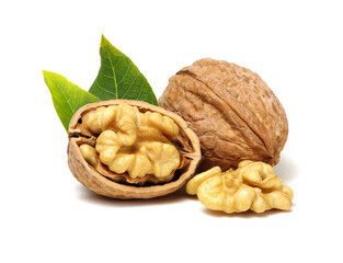 Wall Mural - Walnuts with leaves