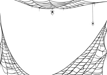 Wall Mural - Spider web for cards and background for Halloween october holidays deals and sales discounts