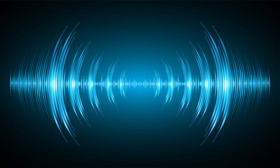 sound waves oscillating dark light