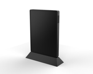 Wall Mural - Digital table stand mockup on isolated white background, 3d illustration