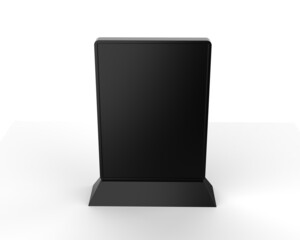 Wall Mural - Digital table stand mockup on isolated white background, 3d illustration