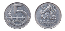 Coin 5 koruna. Czech Republic. 1995