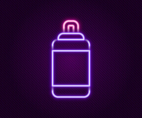 Wall Mural - Glowing neon line Punching bag icon isolated on black background. Colorful outline concept. Vector