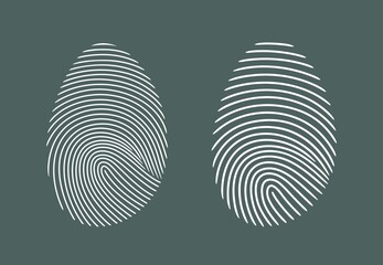 Wall Mural - Fingerprint logo. Isolated fingerprint on white background