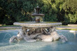 Seahorses fountain in the Baroque style in Villa Borghese park, Rome