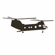chinook helicopter military transportation silhouette vector design