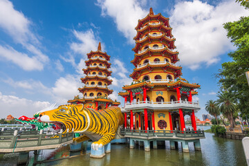 Kaohsiung, Taiwan Lotus Pond's Dragon and Tiger Pagodas