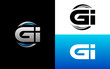 GI Letter Initial Logo Design Template Vector Illustration
