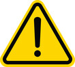 Hazard warning attention sign with exclamation mark symbol
