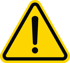 hazard warning attention sign with exclamation mark symbol