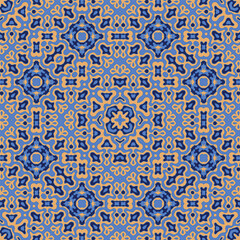 Naklejka na meble Ethnic floral motifs seamless pattern design